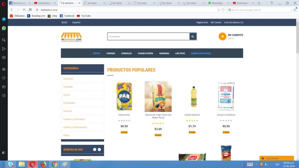 Página Web - Alimentos