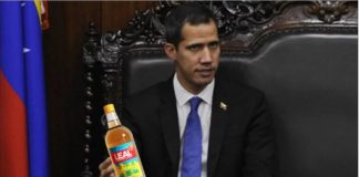 guaidó bebiendo licorerías