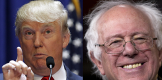 Bernie Sanders Donald Trump planes