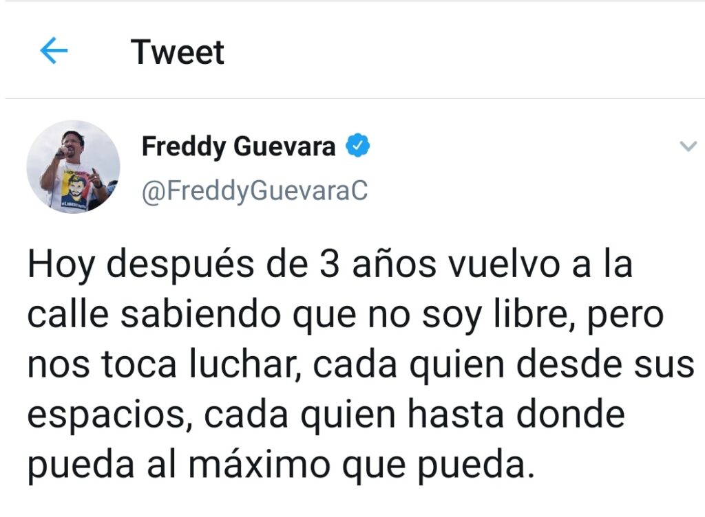 Freddy Guevara aceptó el indulto de Maduro y salió de la Embajada de Chile