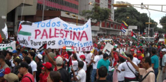 Venezuela se moviliza en solidaridad con el pueblo de Palestina